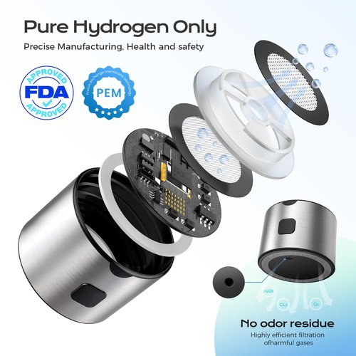 LOOHOI Hydrogen Water Bottle, Upgraded Hydrogen Generator with SPE/PEM Tech,16oz Portable Hydrogen-Rich Water Maker,Fast Hydrogen Production,Rechargeable Health Water Cup for Home Office Travel