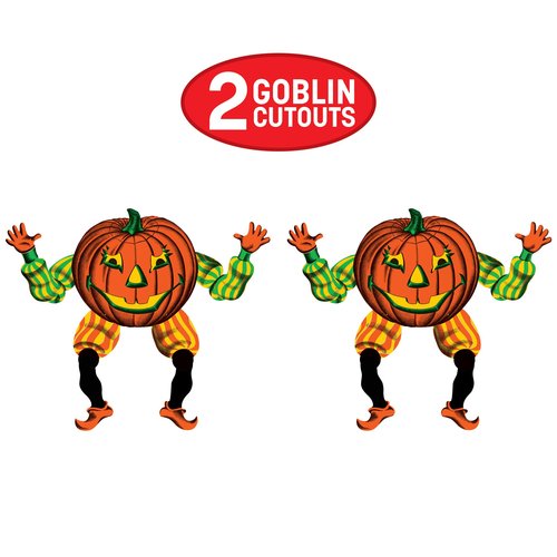 Vintage Halloween Jointed Goblin Pack of 2