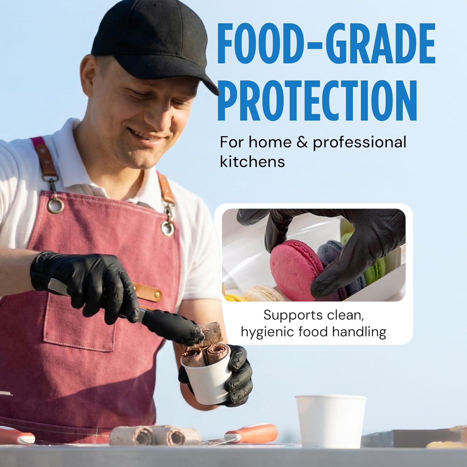 Skiennix Nitrile Exam Gloves - Latex-Free, Powder-Free, Non-Sterile Disposable | Ideal for Medical & Kitchen Use