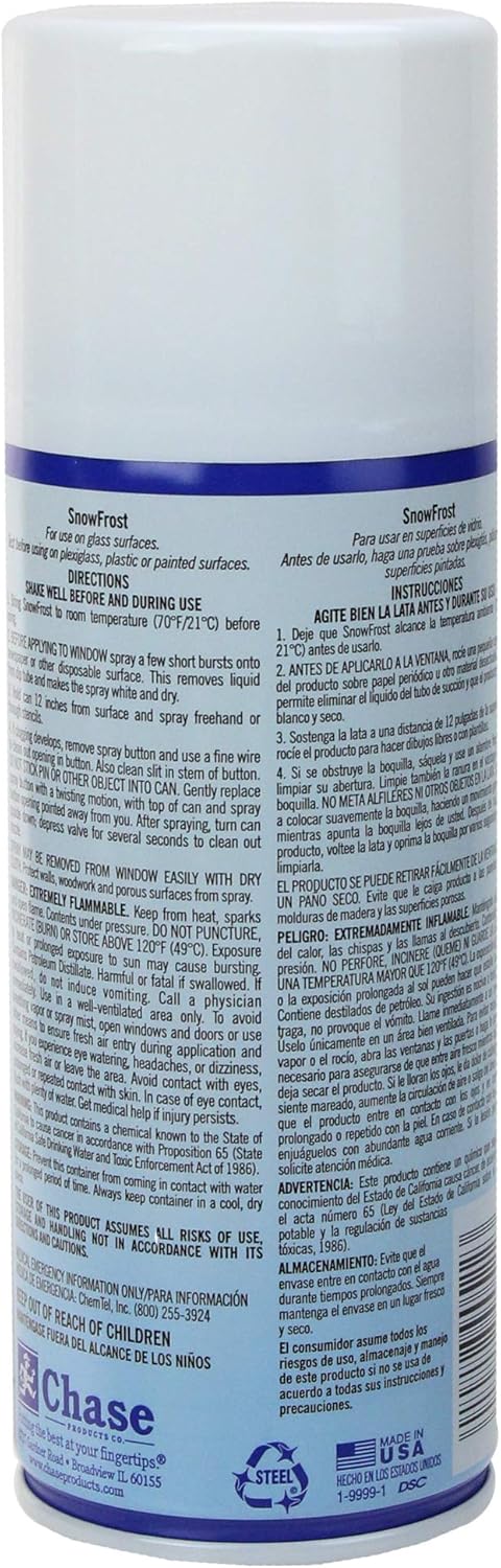 Santa Artificial Snow Spray - Winter White Snowfrost for Glass | 9 Ounces