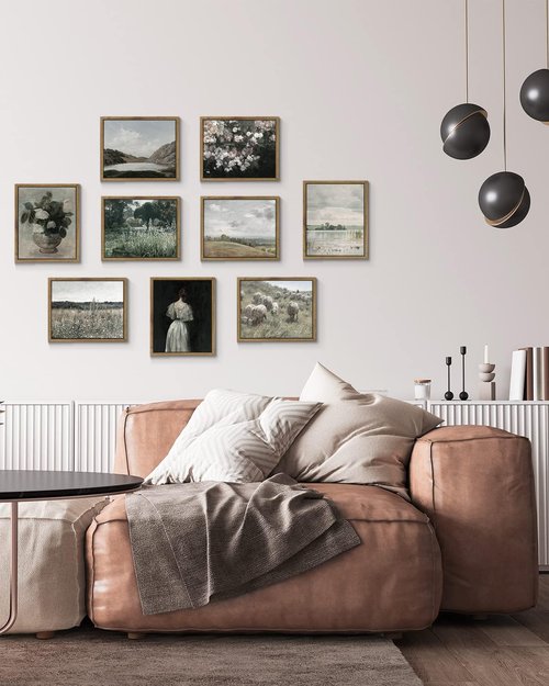 InSimSea Meadow Flowers Wall Art Print - Framed Canvas Decor for Home & Office (8x10in)