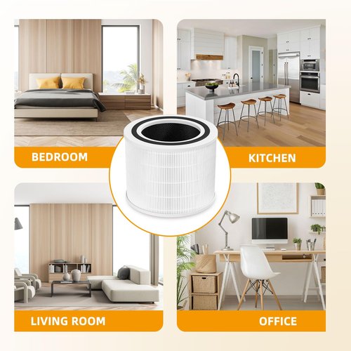 Core 200S Replacement Filter for LEVOIT Core 200S Smart WiFi Air Puri-Fier, 3-in-1 True HEPA Activated Carbon Pre-Filter, Core 200S-RF, Core 200S-P 2 Pack