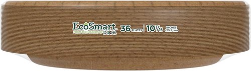 Dixie EcoSmart 100% Recycled Fiber Paper Plates - Large 10" Disposable Plates | 144 Count Pack of 4