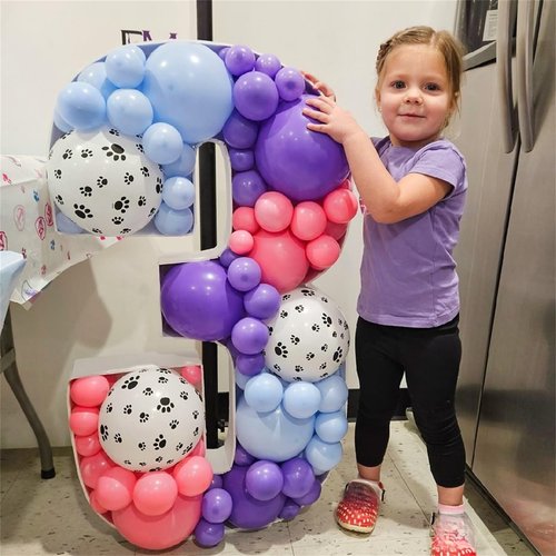 Dog Paw Print Balloons, Cute Puppy Pet Theme Birthday Latex Balloons for Boys Girls, Black White Dog Party Decorations Supplies for Kids Children Dogs Lover Farm Animal Theme Baby Shower Party Decor