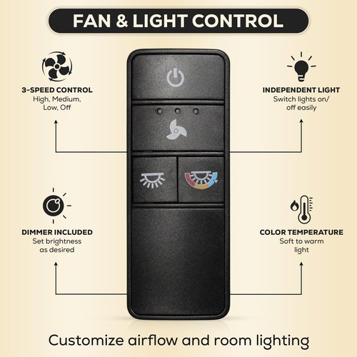 Ashby Park Ceiling Fan Remote Control for Hampton Bay Ashby Park Ceiling Fans 59268 59258 59248