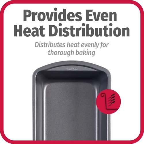 GoodCook Nonstick Loaf Pan - Heavy-Duty Steel Bakeware with Easy-Clean Coating | 9 x 5-Inch, Gray