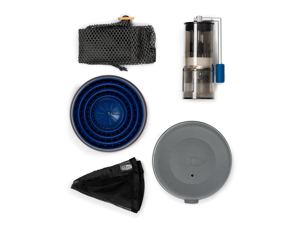 GSI Outdoors Gourmet Pour-Over Java Set I Travel Drip Coffee Set I Reusable Coffee Drip Filter & Collapsible Cone Fits All Coffee Cups & Mugs for Caravan, RV, Camping & Backpacking