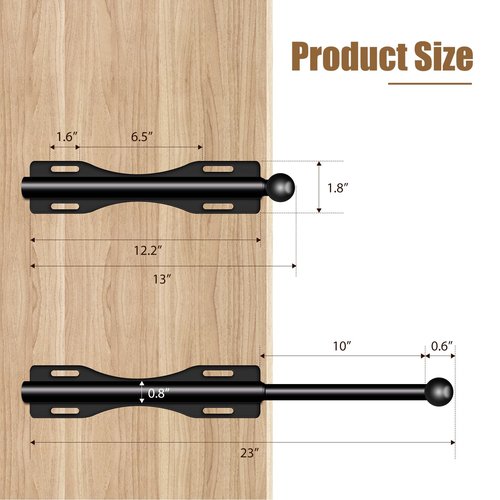 12" Valet Rod For Closet Pull Out Slide Out Adjustable Heavy Duty Valet Rod For Closet, Laundry Room, Bedroom, Bathroom(Black)