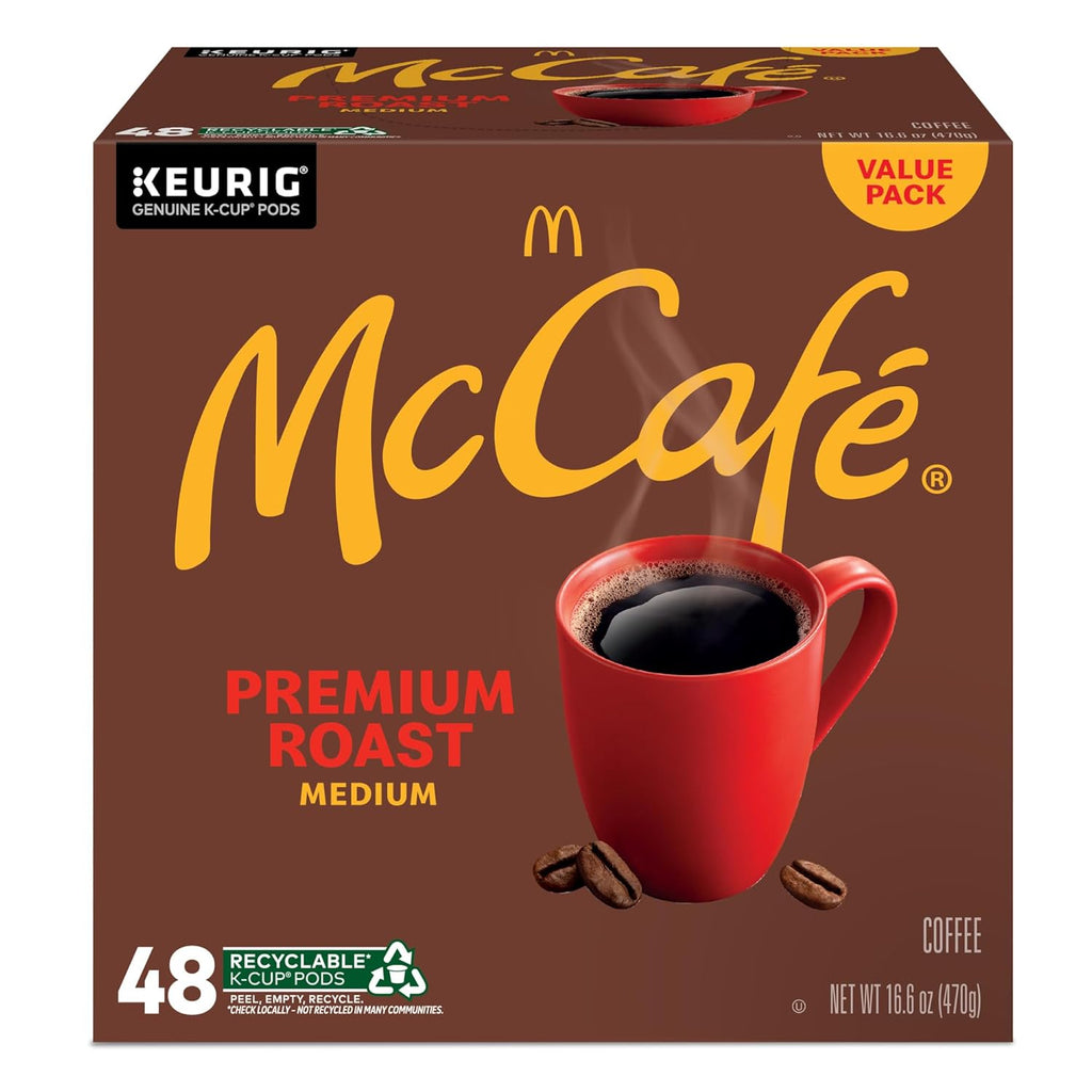 McCafé Premium Roast K-Cup Pods - Medium Roast Coffee, 48 Count for Rich Flavor and Convenience