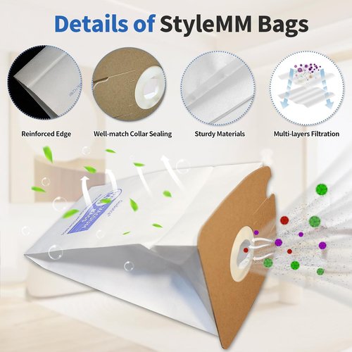 Gudotra Vacuum Bags - 20 Packs Replacement for Eureka Style MM 3670/3680 Series | Fits 60295A/B/C/D