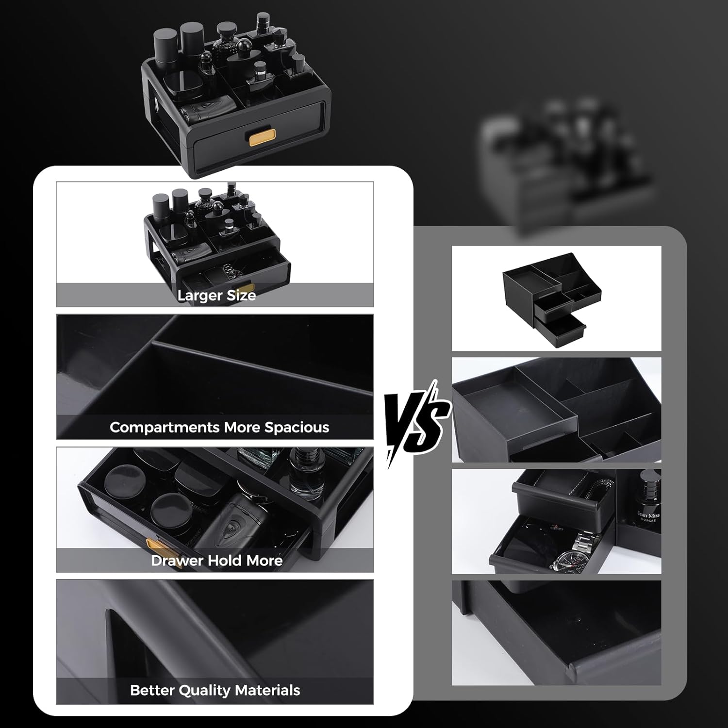 Regine Switzerland Cologne Organizer - Stylish Bathroom Countertop Perfume Tray | Perfect Gift for Men
