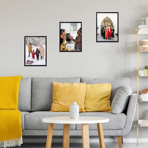 JCJMY 13x18 Picture Frame - Black Wall Hanging Frame for Horizontal & Vertical Photos | 13x18 Gallery Display