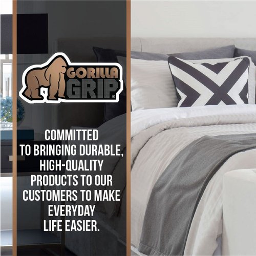 GORILLA GRIP Non Slip Mattress Gripper, Prevents Mattresses from Sliding and Holds Bed in Place, Pad Grips Beds, Sofa, Couch, Chair Cushions and Helps Keep Topper from Slipping, Easy Trim Pads