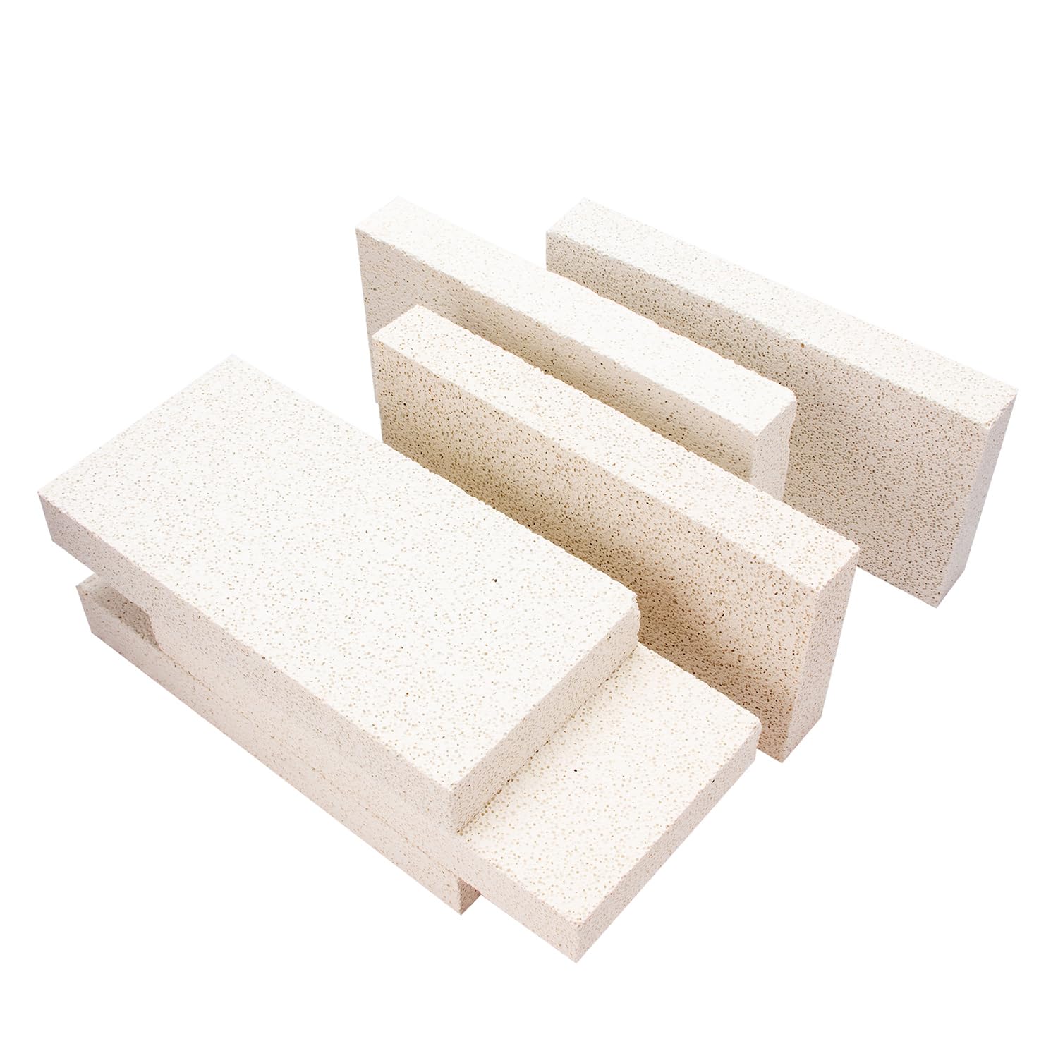 12 Pieces Insulating Fire Brick for Ovens, Kilns, Blacksmith, Fireplaces, Forges 9" x 4.5" x 1.25" 2300F Rated Insulating Fire Bricks