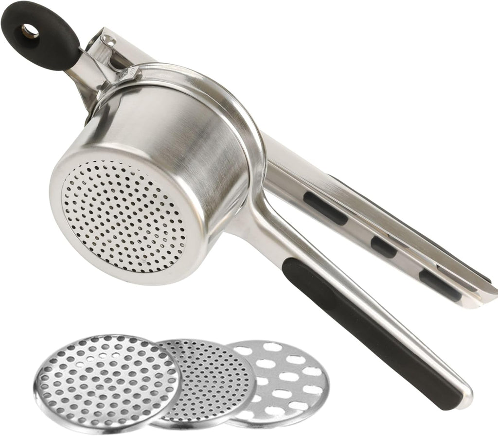 Mindful Design Potato Ricer - Heavy Duty 15oz Stainless Steel Kitchen Tool for Perfect Mashed Potatoes