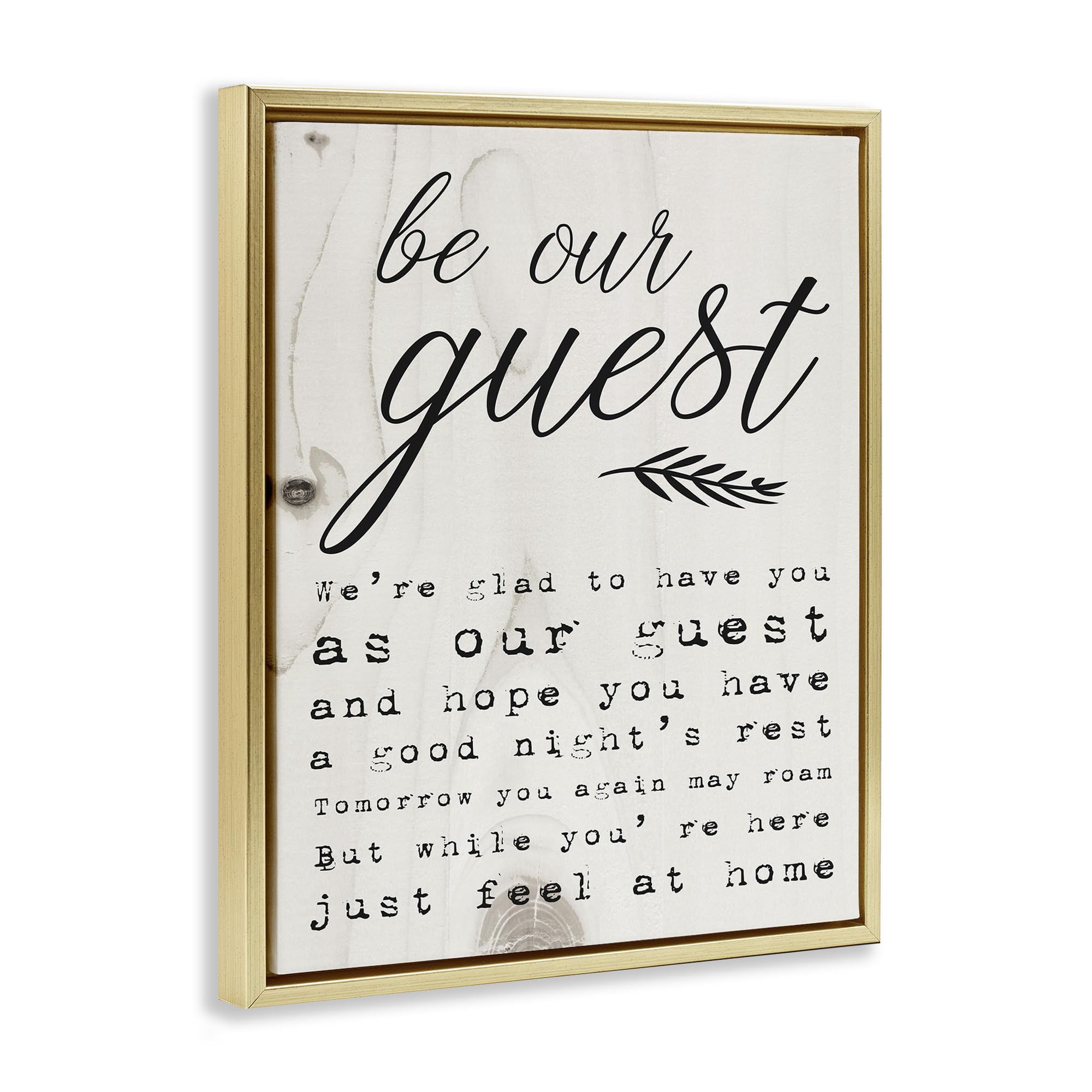 Stupell Industries Be Our Guest Poem Cursive, Design by Daphne Polselli