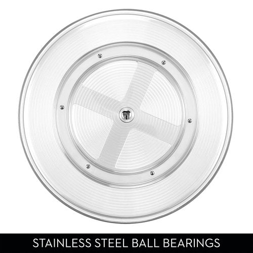 iDesign 11-Inch Round Lazy Susan Organizer for Kitchen or Pantry Storage - Set of 2 - Clear