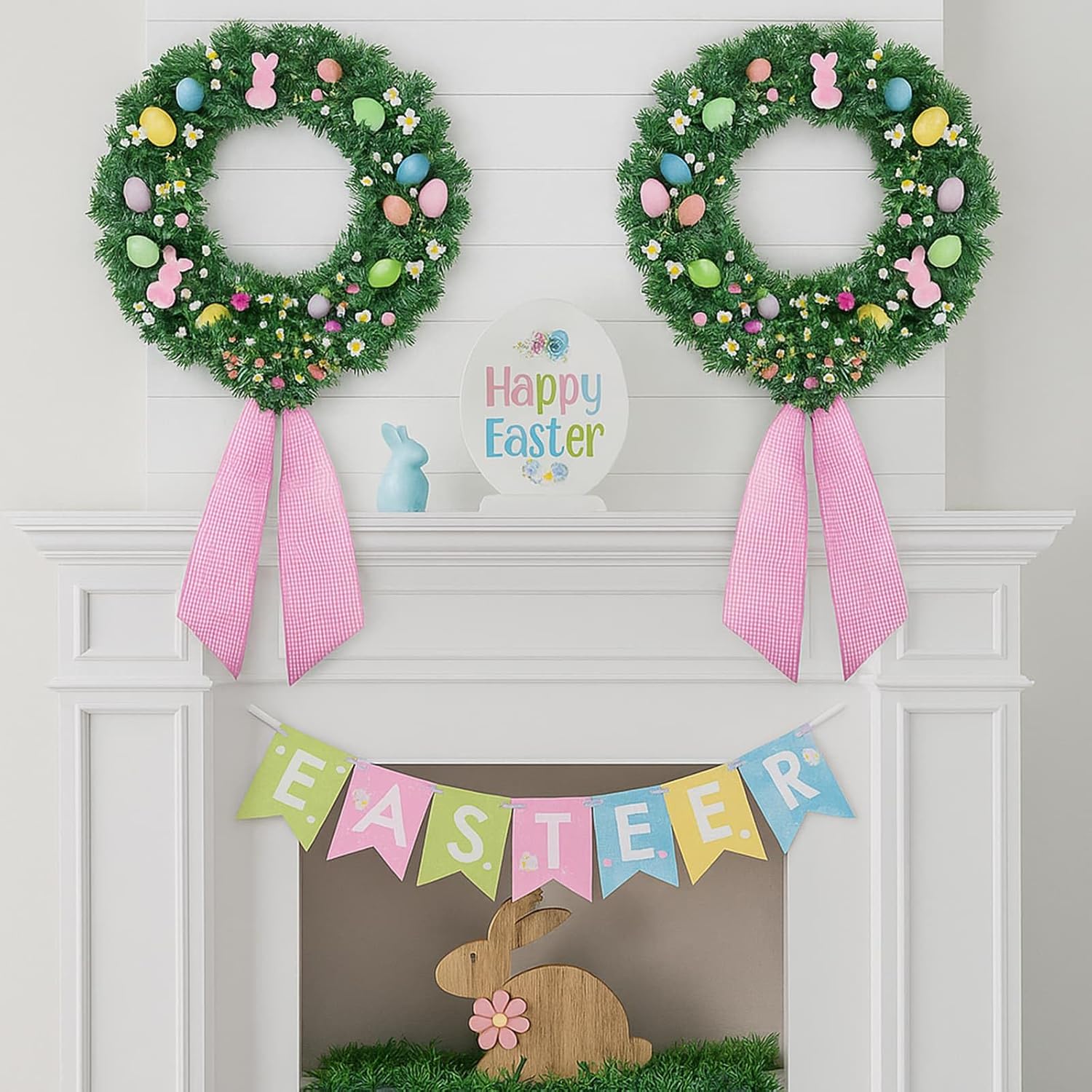 Regine Switzerland Pink Striped Wreath Sash - 5.12" Wide x 54.33" for Baby Shower & Spring Decor