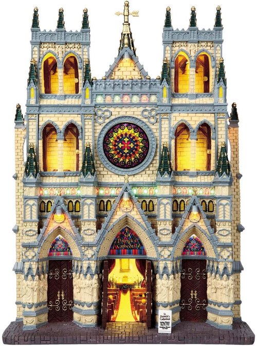 Lemax Christmas | St. Patrick's Cathedral Battery Operated Figurine - 4.5V, Festive Decor