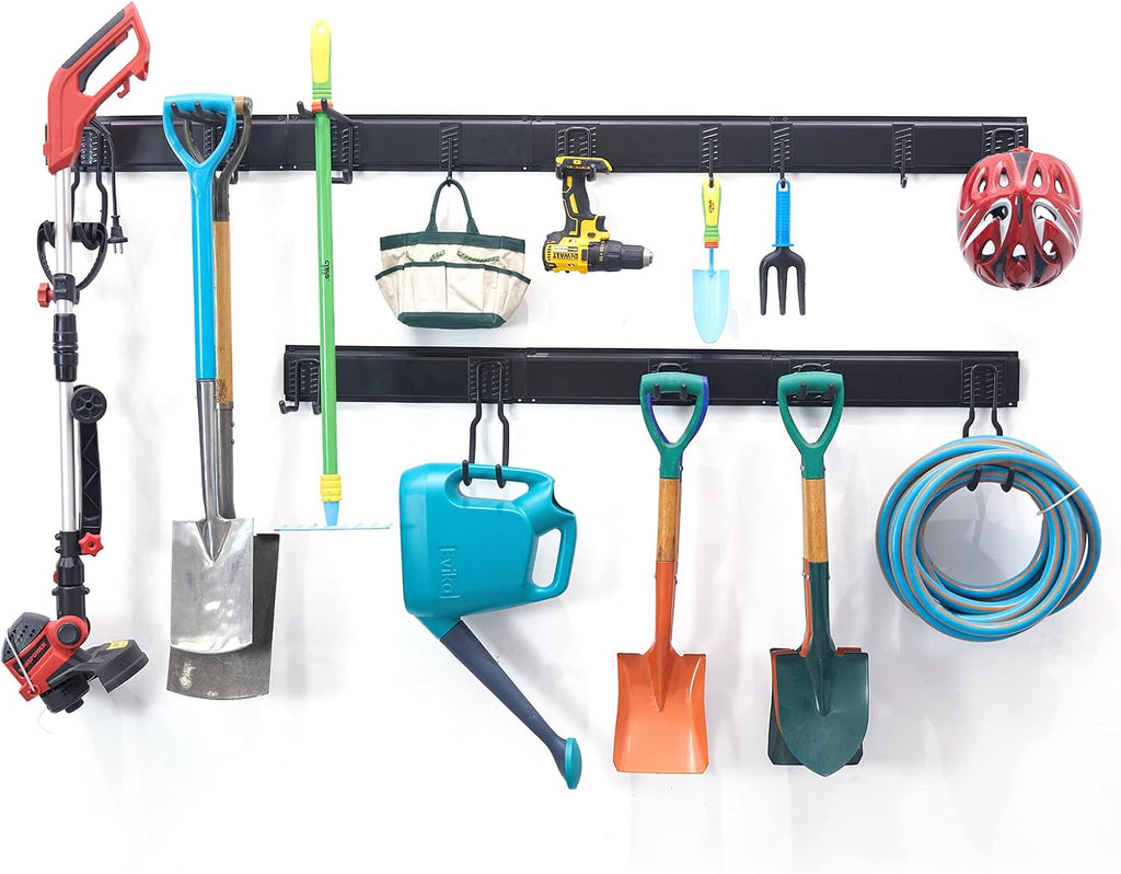 Ultrawall Garage Storage Organizer - Heavy-Duty Wall Mount Tool Rack with 15 Hooks | 22 Pcs