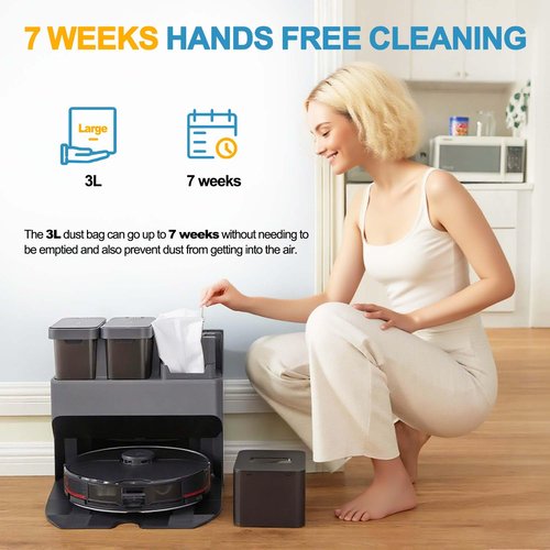 24 Packs Q10 Q7 Q5 Dust Bags for Roborock Q10 S5+, Q10 X5+, Q5 Max+, Q7 M5+, 3L Vaccum Bag for Q5+, Q5 Pro+, Q7+, Q7 Max+, Q8 Max+, S8+, S8 Pro Ultra, S7 Pro Ultra, S7 MaxV Ultra