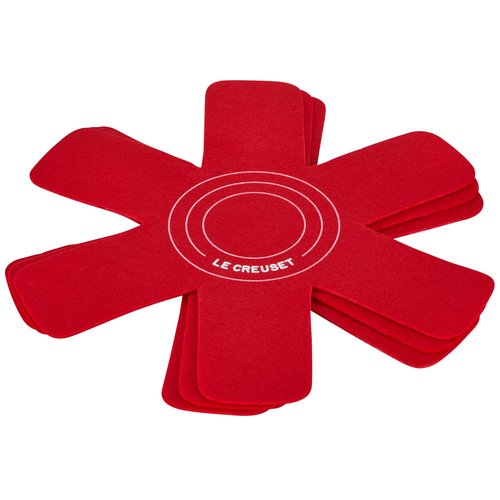 Le Creuset Set of 3 Felt Cookware Protectors - Cerise