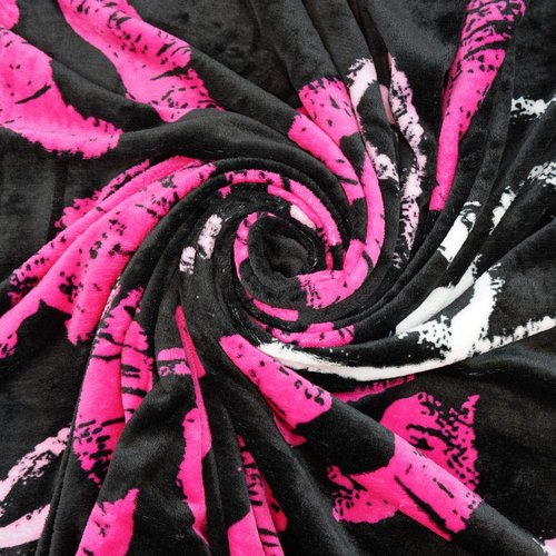 Infinity Republic Tie-Dye Neon Super Plush Throw 50x60in Blanket - Perfect for Cuddle Season for Bedroom, Living Room, All Seasons, Holidays, Kids, Babies, Adults & Decor (Pink & Black Kisses)