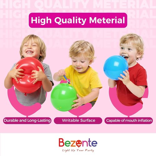Bezente Teal Balloons - 150 Pack 5-Inch Matte Turquoise Latex Balloons for Weddings & Parties