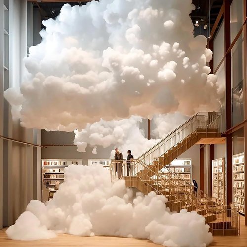 BUTUZE Polyester Fiber | Artificial Cloud Decor for Room Ceiling - 400g/14oz Fake Snow Decoration