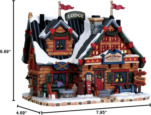 Lemax Vail Village Lighted Building - Apres-Ski Lodge in Elegant Porcelain | Perfect Holiday Decor