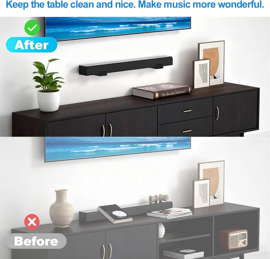 **Sonos Soundbar Wall Mount - All Metal Adjustable Design for TVs | Holds Up to 30 lbs, Black, 2 Packs**