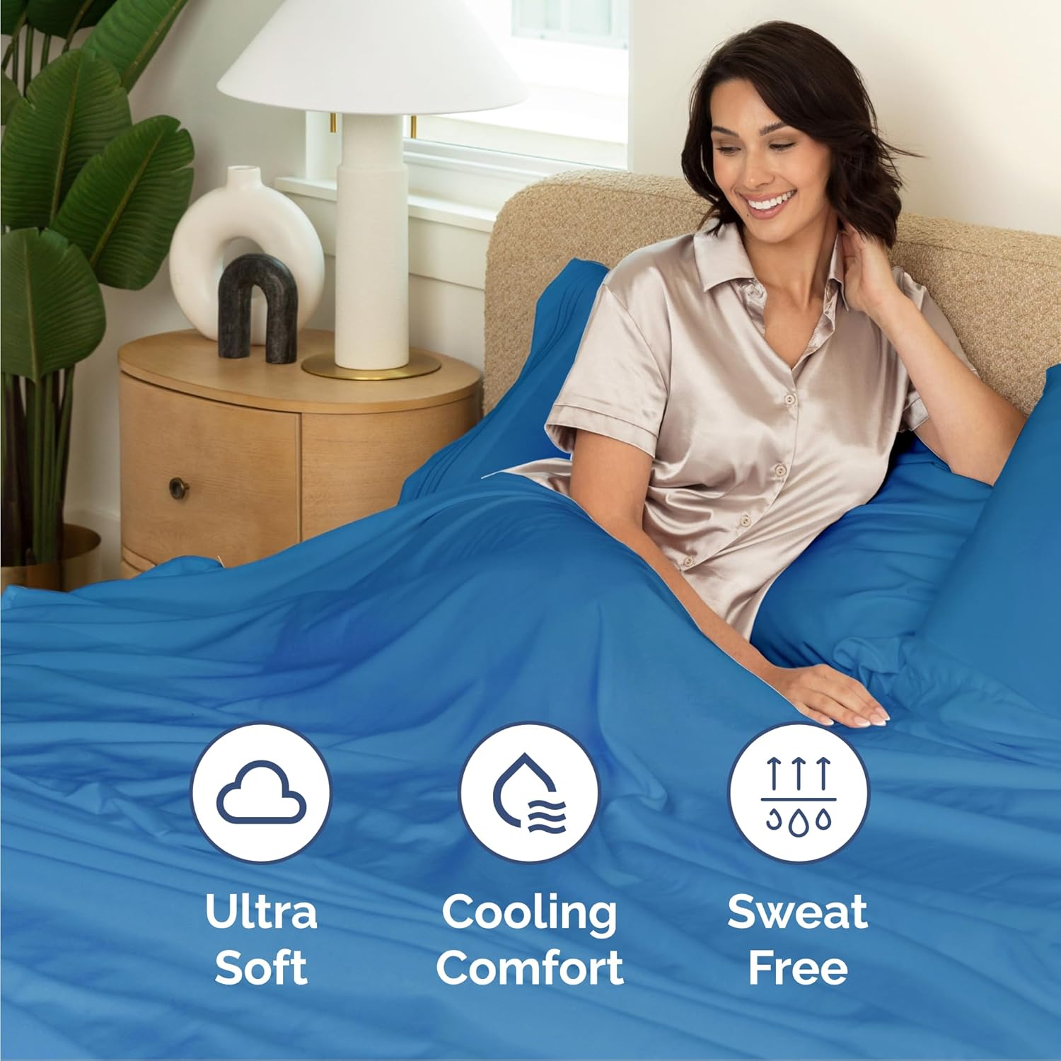 Queen Size 4-Piece Sheet Set | Skiennix Comfy Cooling Bed Sheets - Luxury Hotel Quality - Deep Pockets, Soft & Wrinkle-Free - Royal Blue