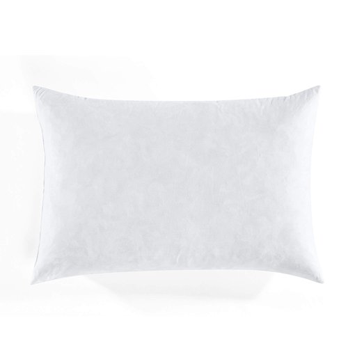 Lush Decor Feather Down in Cotton Cover Decor Pillow Insert, 14" x 21", White