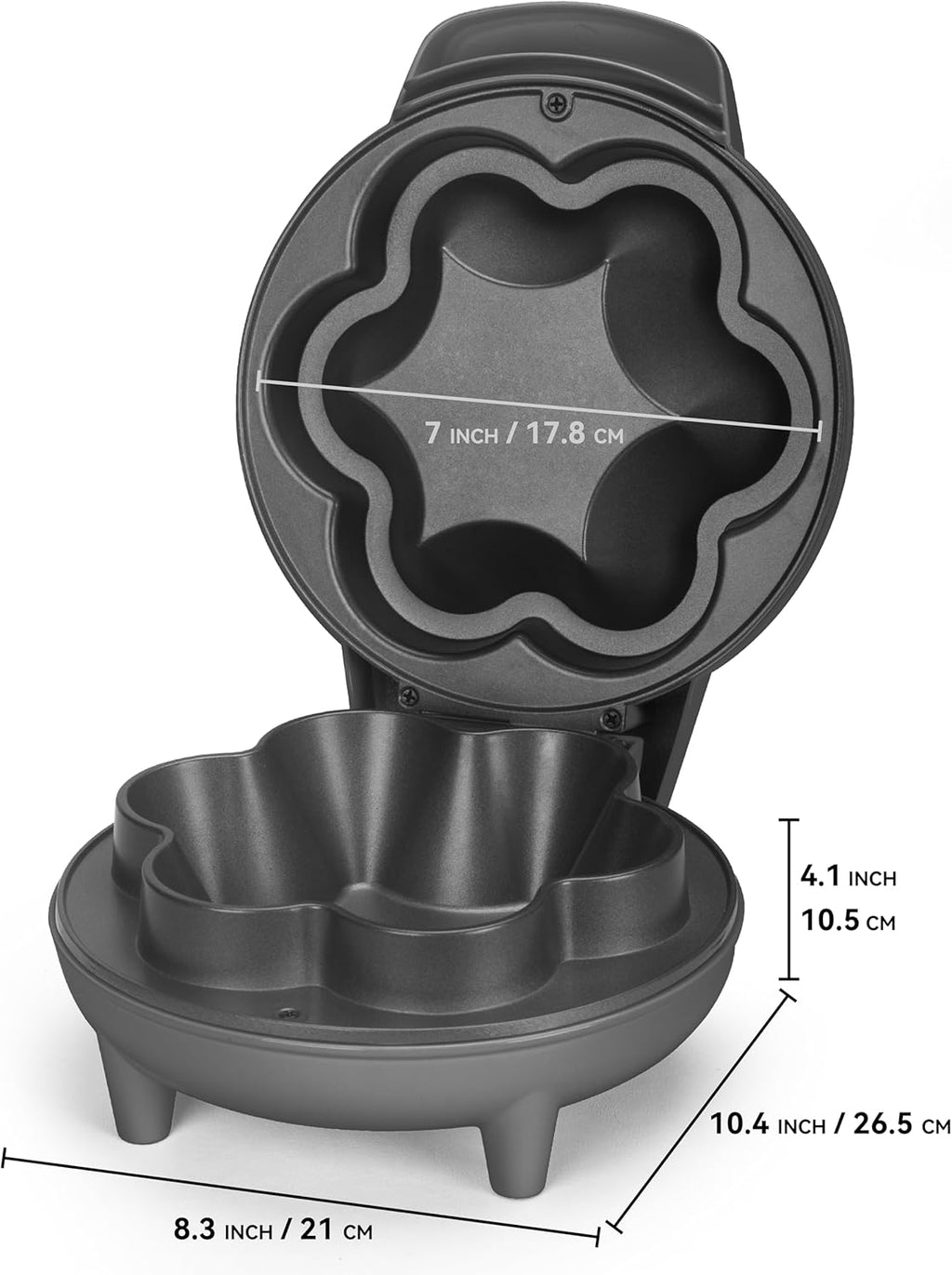 SurgarWhisk Tortilla Bowl Maker - Quesadilla & Taco Shell Mold for 7-Inch Tortillas | Graphite Finish