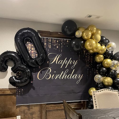 Black Number 0 Balloon - 40 Inch Large Foil Mylar Helium Balloon for Birthday & Graduation Celebrations