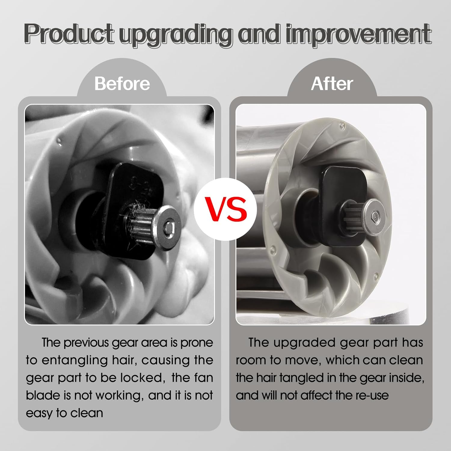 Shark Pet Hair Power Brush Tool - Upgraded Vacuum Attachment for Navigator Lift-Away NV360/NV350/NV352/NV356E/NV370/NV22L | Gray