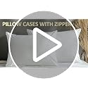 Precoco 100% Cotton Queen Pillowcases - 600 Thread Count, 2 Pack, White