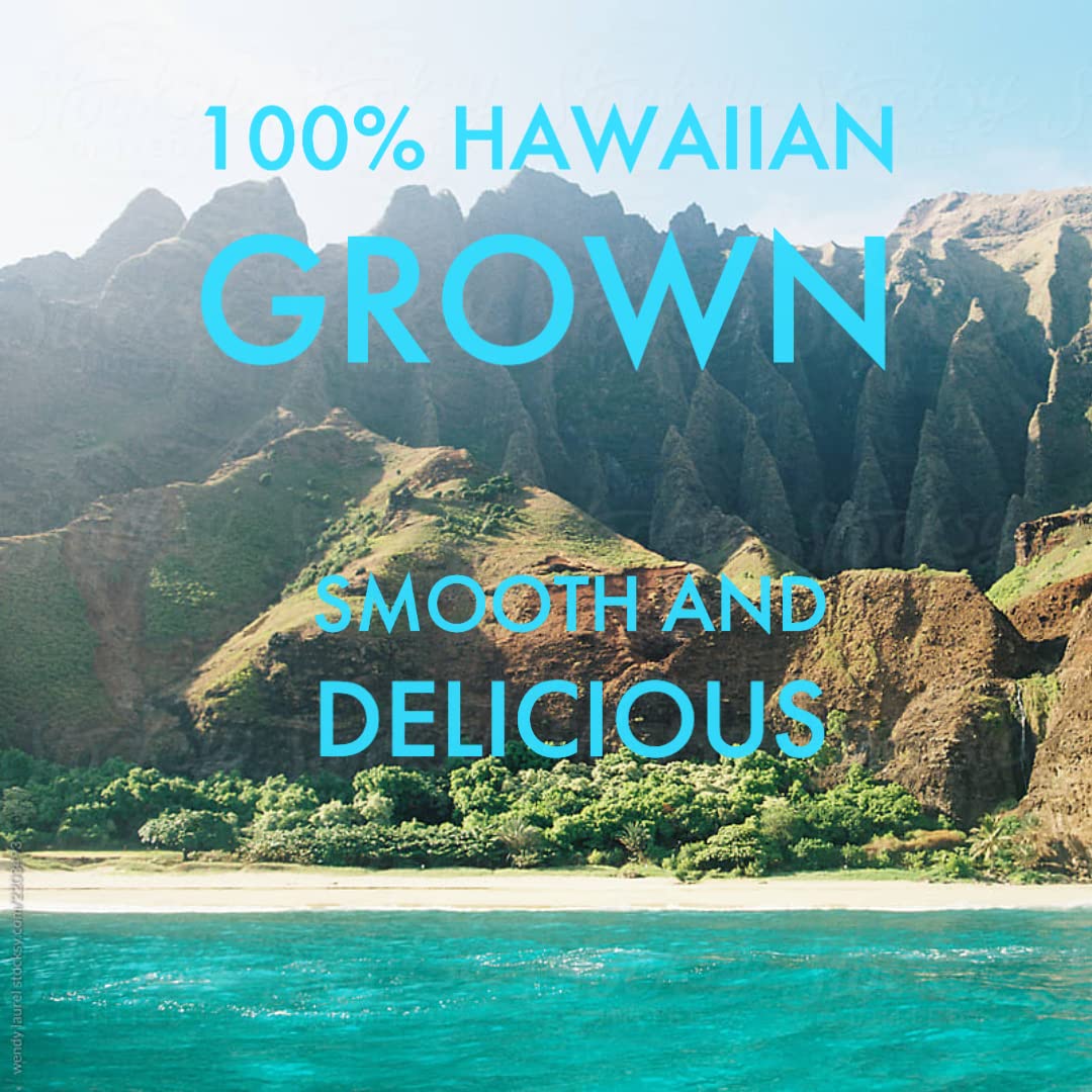 Maui Coffee Company 100% Hawaiian Coffee, Whole Bean, Dark Roast, Grown and Roasted in Hawaii, 7 oz