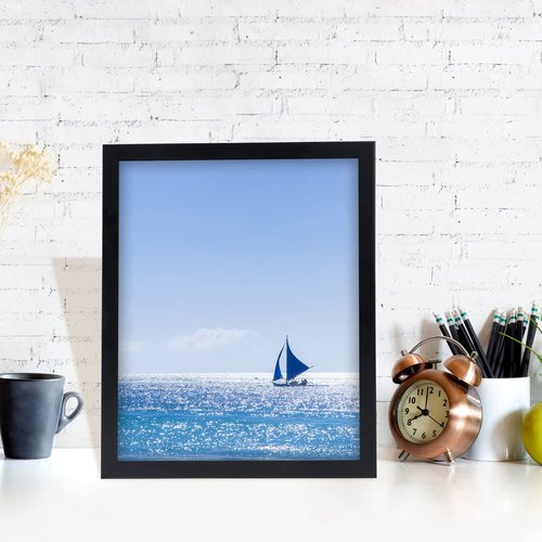 HUKONHEP 17x24 Black Picture Frames, Photos Frame with Plexiglass, Wall Gallery Photo Frames, Horizontal and Vertical for Wall Mounting, Home Office Decoration