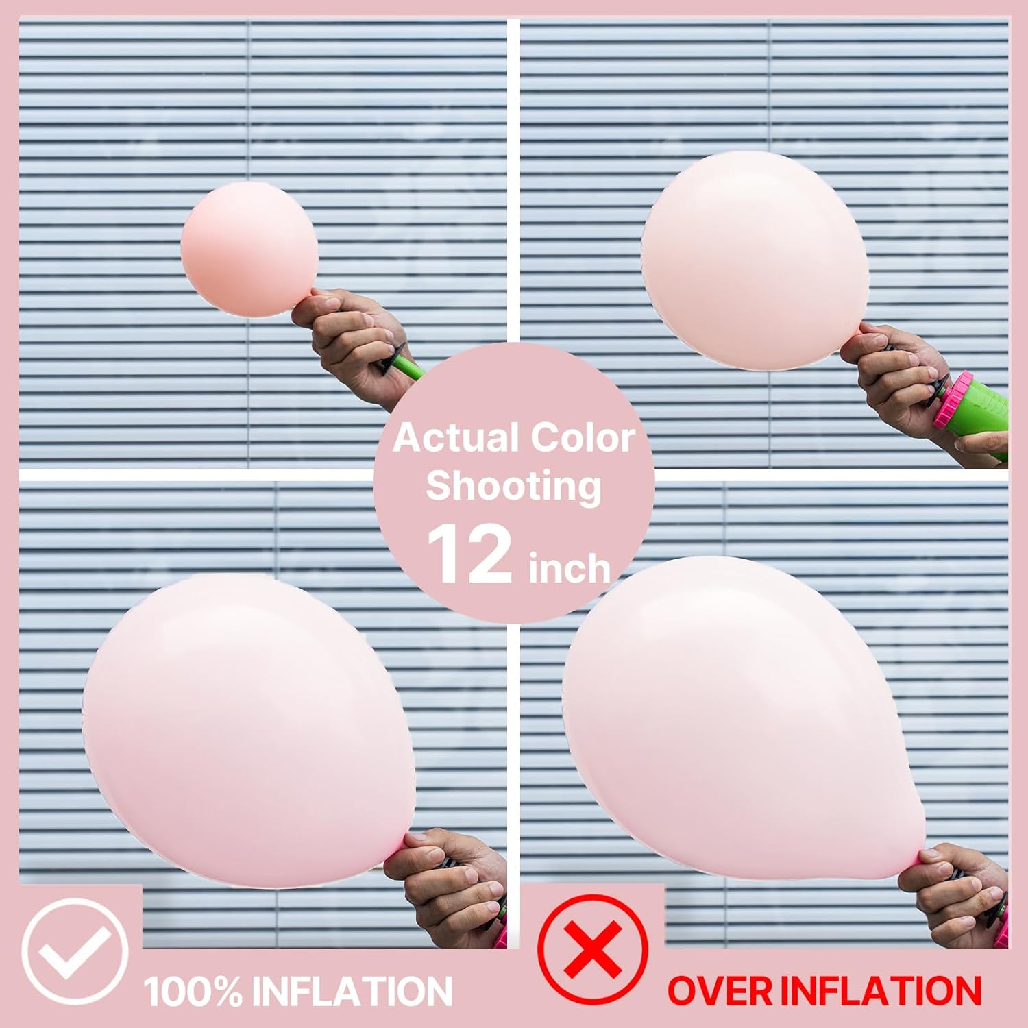 PartyWoo Pale Pink Balloon Arch Kit - 85pcs in Various Sizes for Baby Showers & Birthday Parties