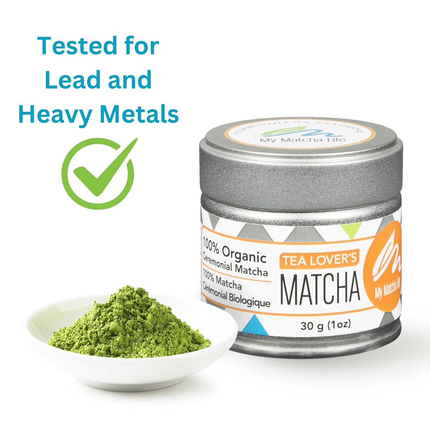 My Matcha Life® Organic Ceremonial Matcha Green Tea Powder - Pure Japanese Matcha, Smooth Flavor, 30 Servings, Vegan & Gluten-Free