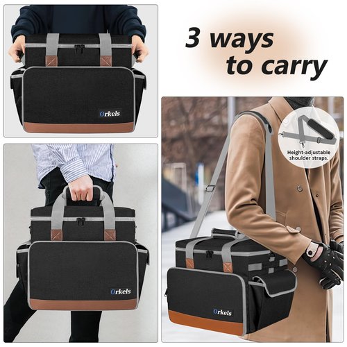 ORKELS Travel Carrying Case Compatible with Bartesian Premium Cocktail Machine, Insulated Cooler Bag for Bartesian Machine with Pockets for Cocktail Capsules, Menu and Other Accessories, Black, OR-15