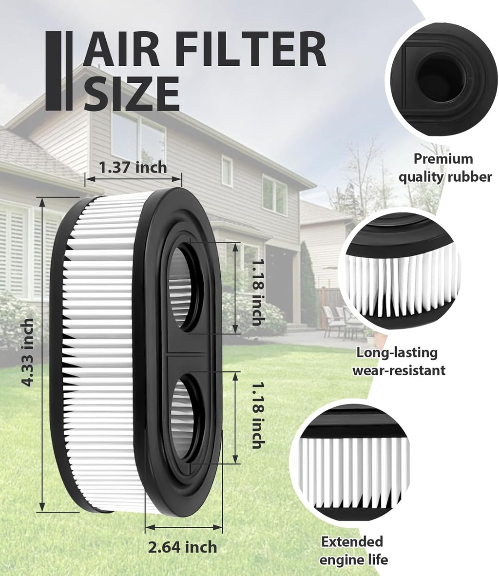 593260 Lawn Mower Air Filter - Replacement for Most 500 Series Engines | 2-Pack