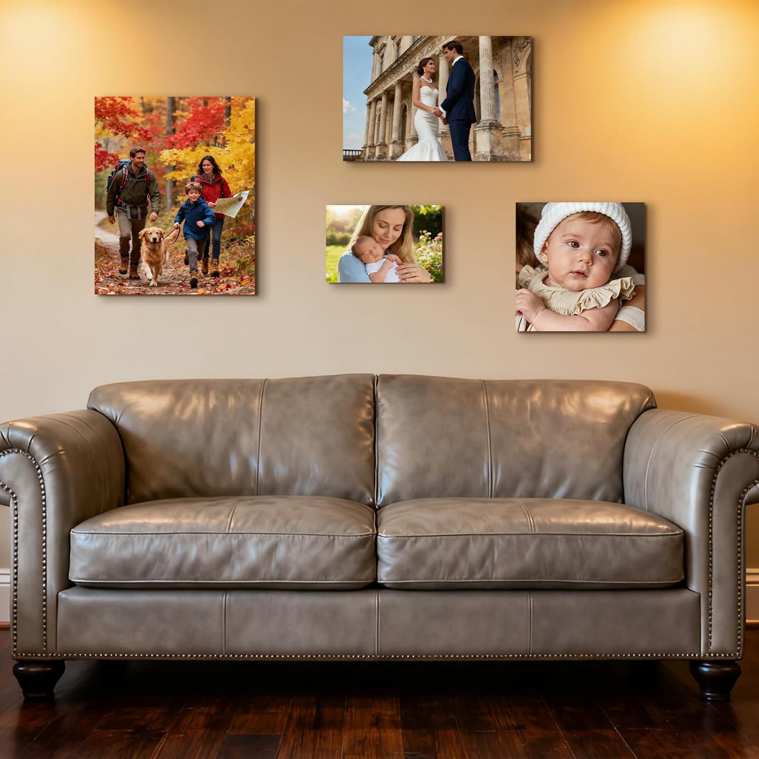 WFENJEW Custom Canvas Prints - Personalized Photo Wall Art for Bedroom, Living Room | 6" L x 8" W