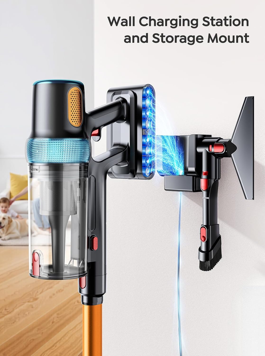 Skiennix Cordless Vacuum Cleaner - 650W 55KPA Suction Power | 70-Minute Runtime, LED Touch Screen, Auto Mode for Carpets & Hard Floors
