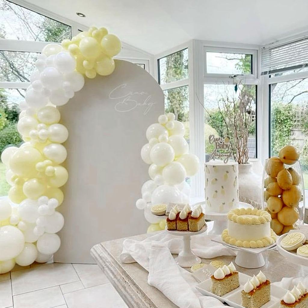 PartyWoo Beige Balloon Arch Kit - 120pcs in Various Sizes for Weddings, Graduations & Baby Showers
