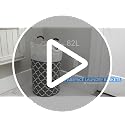 Collapsible 82L Laundry Basket with Handles - Grey Hamper