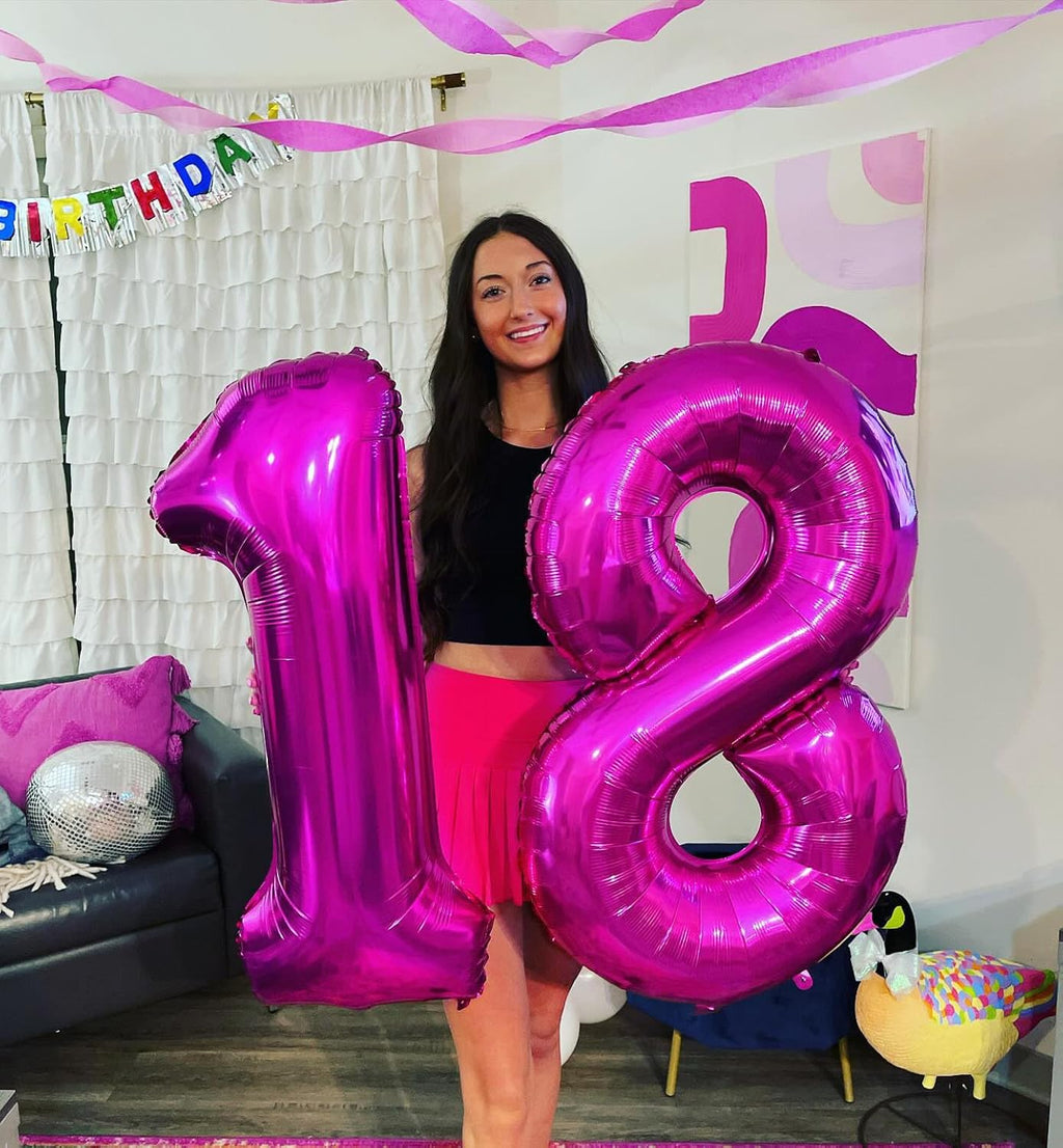 Rosy Purple Number 5 Balloon - 40 Inch 5th Birthday Decorations | Vibrant Party Supplies