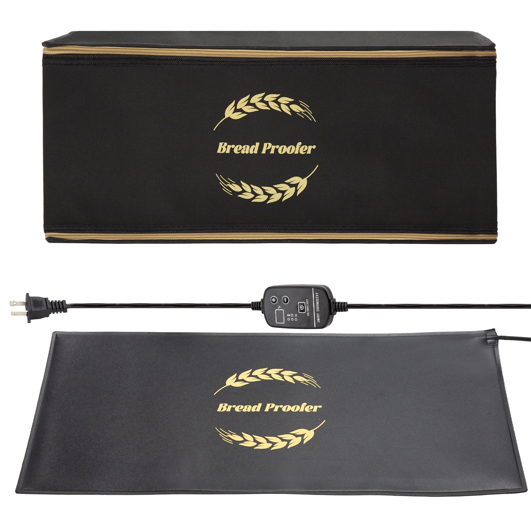 Ftzataz Sourdough Warming Mat with Bread Proofer Warming Box, Sourdough Heating Mat Used to Provide Sufficient Temperature for Bread Proofing, Sourdough Warming, Sourdough Heating, Dough Riser