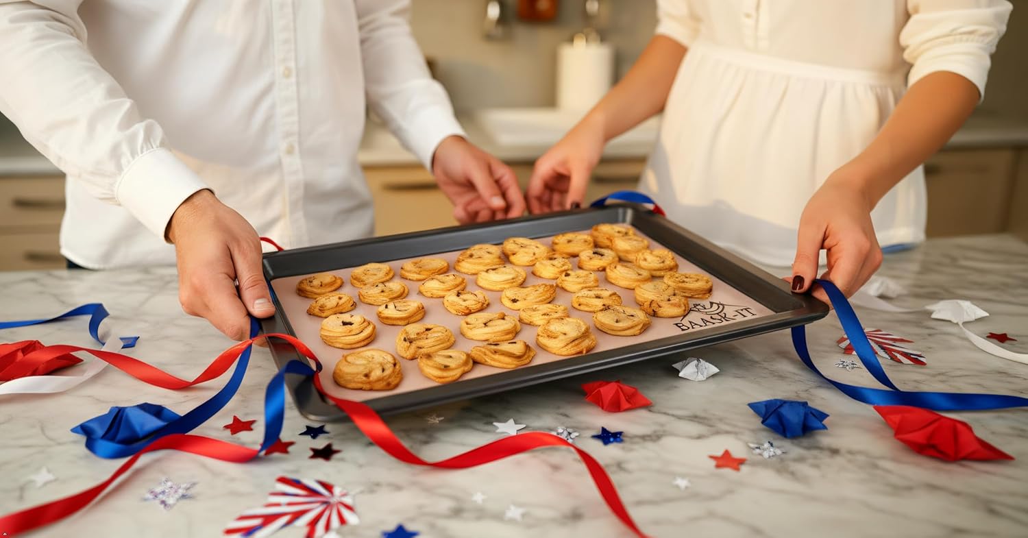 Silicone Baking Mats Set - 3 Non-Stick Reusable Oven Liners | Parchment-Free (18" x 13" & 15" x 10")
